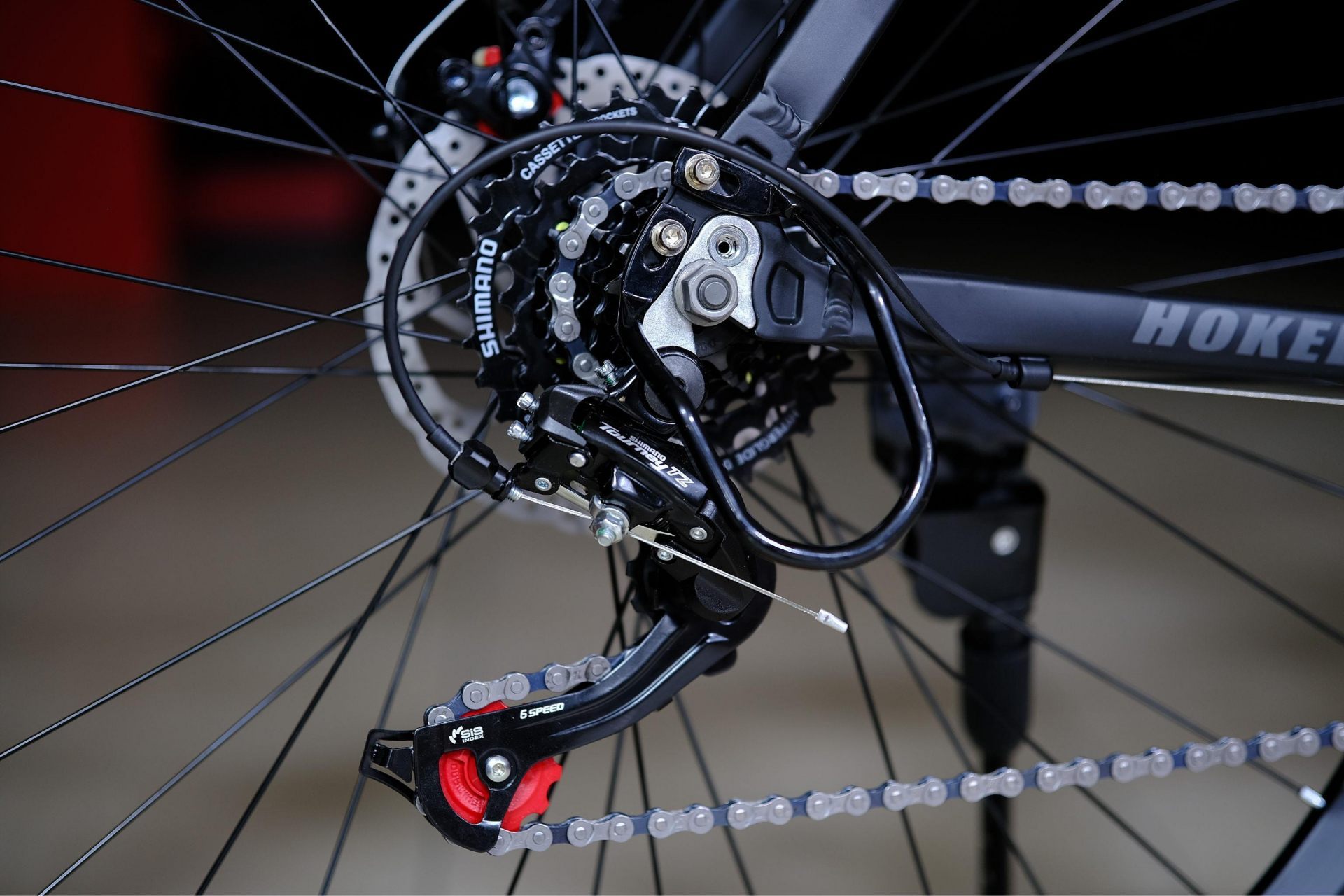 Задний переключатель Shimano Tourney TZ500 оригинал HOKE ONE WAY 29 матовый чёрный 19