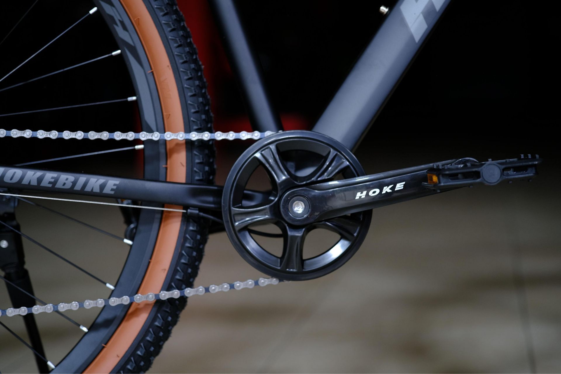 Система (шатун) сталь 36T под квадрат HOKE ONE WAY 29 матовый чёрный 19