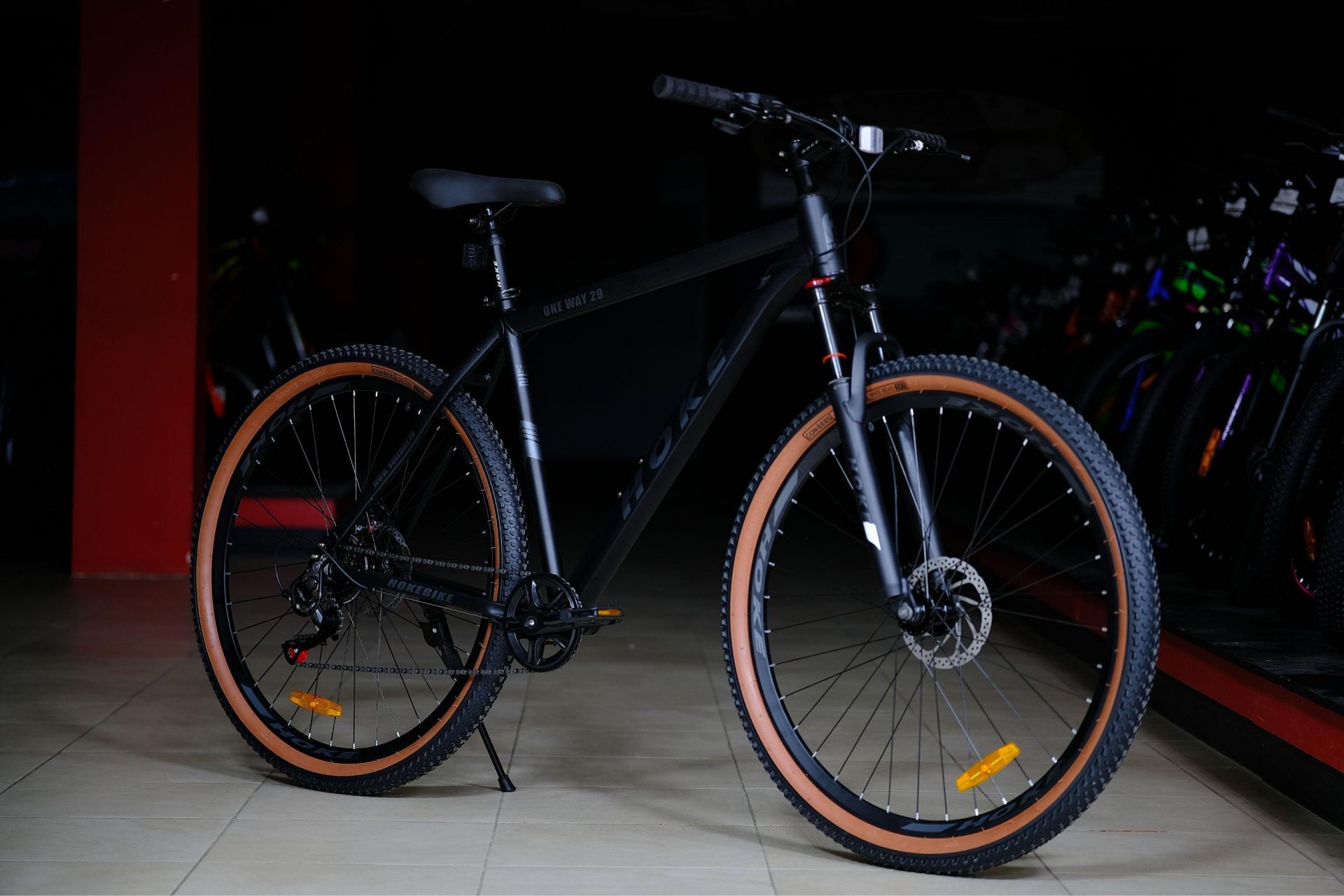 Обод 29 ALLOY двойной усиленный высокий, втулки алюминиевые на промподшипниках HOKE ONE WAY 29 матовый чёрный 19